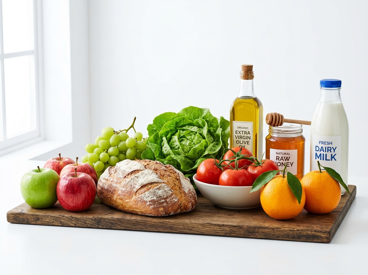 Frutas, verduras frescas, abarrotes y panadería artesanal